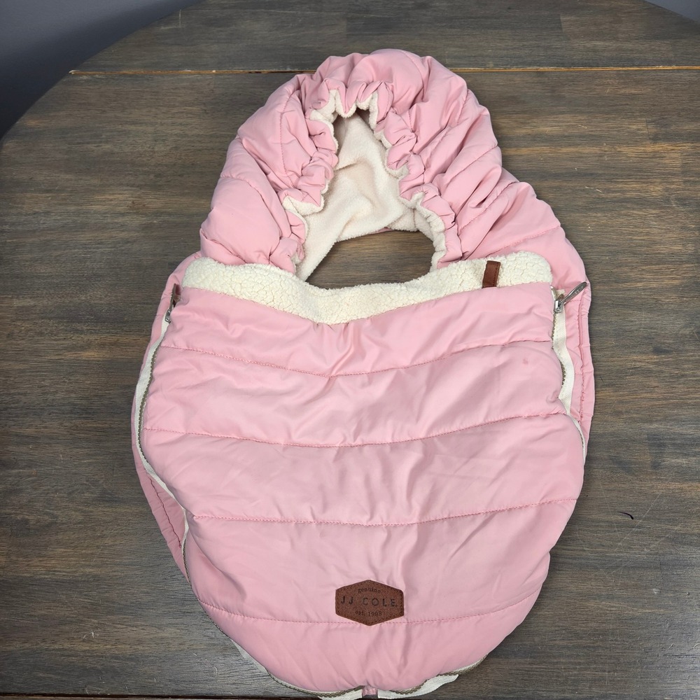 JJ Cole Infant 0-12M Original BundleMe Stroller Footmuff Faux Sherpa Blush Pink